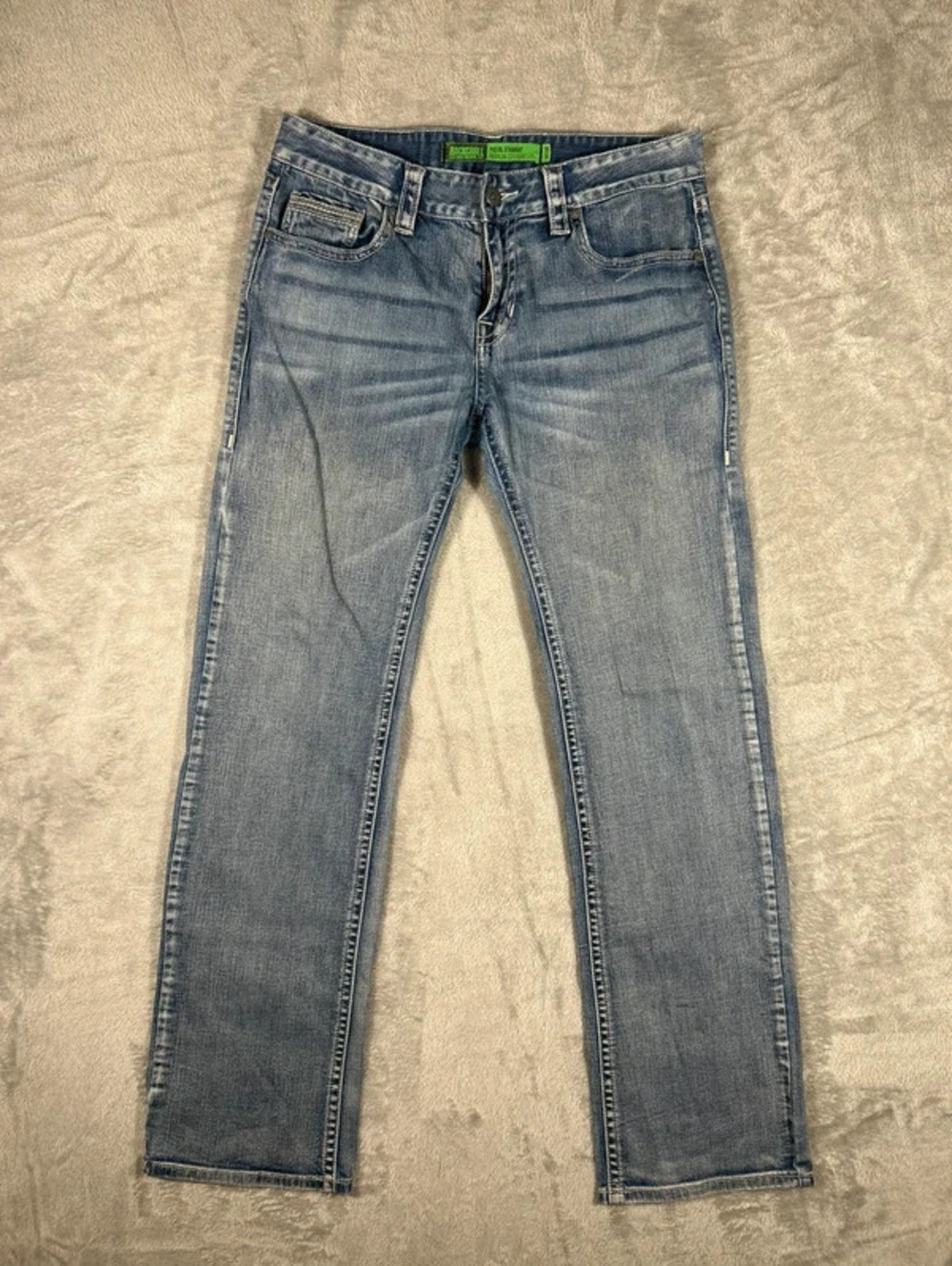 rock & roll denim straight jeans 34x36